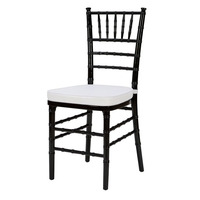 Chaises Chiavari Noires en Résine Empilables pour Banquets et Événements Hôteliers Professionnels