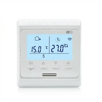 Thermostat de chauffage au sol électronique pour appartement E51W.716, thermostat blanc de petite taille, contrôleur de température 230v