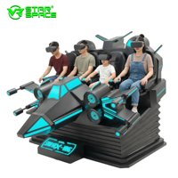 Simulador de disparos VR Star VR X Wing para 4 jugadores, cine de movimiento 9D con nave espacial y películas en 8K
