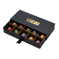 Boîtes cadeaux personnalisées de luxe vides à fermeture magnétique pour chocolats truffes et bonbons, avec séparateurs