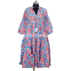 Nouvelle Arrivée Robe Midi Bohème Décontractée en Tissu Naturel Tissé Moderne pour Femme, Lavable, à Volants, avec Ceinture, Idéale pour les Soirées Estivales - Product Image 1