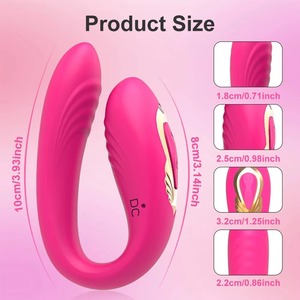 Vibrador 2 en 1 con Control Remoto, Bragas Vibratorias de Silicona para Mujer, Estimulador de Clítoris <span class=keywords><strong>y</strong></span> Punto G, Huevo Vibrador Invisible en Forma de U - Product Image 6