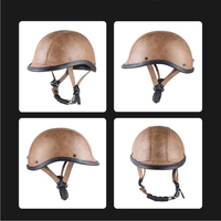 Casque vintage demi-face pour motos de route/tout-terrain/double usage, pour motards adultes, construction ABS haute résistance, design accrocheur
