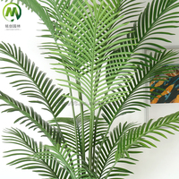 Plante artificielle en plastique de type Areca tropicale en gros pour la décoration intérieure, palmier artificiel vert en pot pour Noël et Pâques