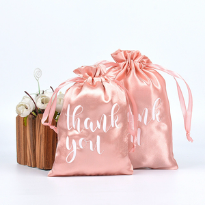 Bolsa de Satén Pequeña con Logotipo Personalizado, Bolsa de Regalo para Pelucas, Bolsa de Seda Grande con Cordón, Bolsas de Satén Personalizadas con Logotipo - Product Image 3
