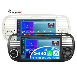 Radio de coche Podofo Android 7 ''inalámbrico Carplay /Android Auto 2 + 64G estéreo de coche GPS Wifi doble USB FM RDS para <span class=keywords><strong>Fiat</strong></span> 500 2007-2015 - Product Image 1