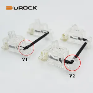 DUROCK nuovi stabilizzatori per tastiera con montaggio su PCB V2 con design del cavo senza spelatura brevettato stabilizzatore per Keycap 2u 6.25u 7u 3U placcato in oro