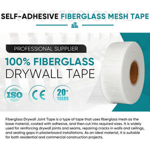 65gsm石膏ボード用ジョイントテープ/自己粘着性ファイバーグラスメッシュテープ/乾式壁ジョイントテープ - Product Image 6