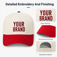 Gorra de Béisbol Personalizada con Logotipo Metálico, Estructurada de 6 Paneles, Visera en Contraste, Ajustable con Cierre a Presión, Venta al Por Mayor, Marca Privada, Estilo Urbano