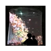 Écran de projection en dôme, écran de projection en maille holographique pour scène 3D à 360 degrés, pour projection sur écran de brouillard