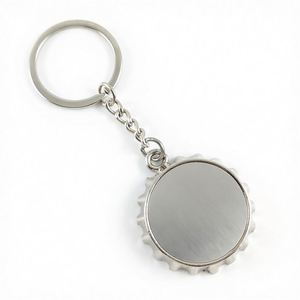 Décapsuleur de bouteille en alliage de zinc en forme de bouchon de bouteille, avec logo personnalisé, pour les hôtels, la maison, les boissons gazeuses, les jus, porte-clés - Product Image 1