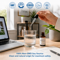 Tetes Cair Fosfatidilserin Kedelai Non-GMO 100mg untuk Dosis Harian Dewasa, Dukungan Otak, Pemeliharaan Fokus Mental, Suplemen Diet 30ml