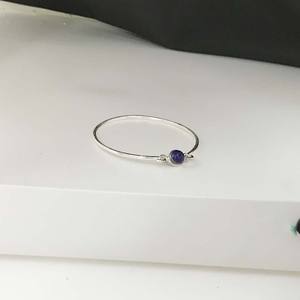 Pulseras hechas a mano de Plata de Ley 925, piedras preciosas de lapislázuli Cab, venta al por mayor en línea, diseño Popular, joyería de moda redonda para mujer - Product Image 2