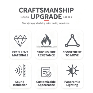 <span class=keywords><strong>Venta</strong></span> Directa de Fábrica: <span class=keywords><strong>Casa</strong></span> Contenedor Modular Prefabricada de Acero Impermeable de 20 pies, <span class=keywords><strong>Casa</strong></span> Pequeña Móvil, Cabaña Panorámica Tipo Apple para Hotel - Product Image 4
