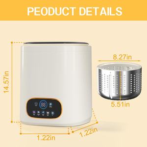 Mini Lavadora Ahorradora de Agua con Calentamiento Automático, Temporizador de Lavado, Programación, Montaje en Pared, Limpieza Rápida y Clasificación de Ropa - Product Image 2