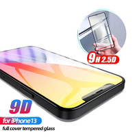 Protecteur en verre trempé 9D à couverture complète pour iPhone 17 14 13 12 Pro Max X XR High Clear 9H avec accessoire de téléphone portable à colle complète