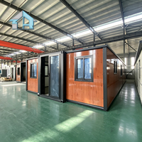 Maison préfabriquée de 40 pieds, maison conteneur extensible, mini-maisons, maison moderne pliable, maisons modulaires, maison avec terrasse pour vivre en plein air