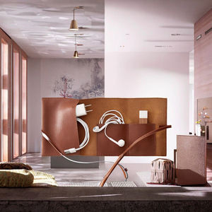 Organiseurs numériques 3C, étui de protection décontracté et portable en cuir PU avec fermeture à sangle pour chargeur et écouteurs filaires, pochette - Product Image 3