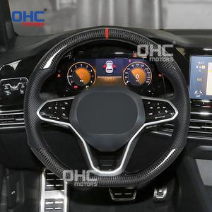 Volant en Fibre de Carbone Véritable Brillant en Stock UE pour VW <span class=keywords><strong>Golf</strong></span> <span class=keywords><strong>8</strong></span> Mk8 GTI avec Trous de Palettes - Product Image 5