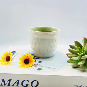Pots de fleurs artificiels Qi Xing en mousse floquée, pots en plastique de 7,5 cm de diamètre au bas, style nordique, décoration d'intérieur, utilisation sur le bureau - Product Image 4