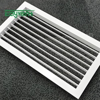 Grille de Diffusion d'Air Carrée Moderne à Double Couche et à Lamelles Rotatives à 360° en Alliage d'Aluminium pour Systèmes CVC de Sous-sol