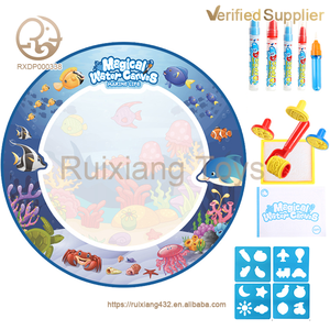 90*90CM tapis de <span class=keywords><strong>dessin</strong></span> d'eau monde de la <span class=keywords><strong>mer</strong></span> Style aquarelle livre d'images peinture colorée jouets d'écriture - Product Image 5