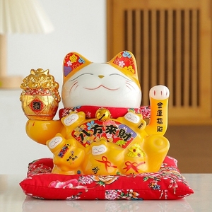 Pin Lớn Chỉ Cho 7 Inch Trung Quốc Món Quà Gốm Tài May Mắn Mèo <span class=keywords><strong>Maneki</strong></span> <span class=keywords><strong>Neko</strong></span> Cho Doanh Nghiệp Mở Công Ty Trang Trí Nội Thất - Product Image 2