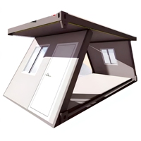 Maison conteneur pliable directement de l'usine, kit de maison préfabriquée modulaire de 20 pieds, petite maison isolée en acier, bureau mobile