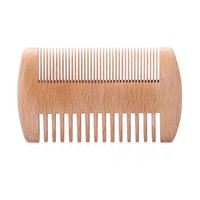 Brosse ovale en bois avec logo personnalisé, peigne à ours pour hommes, kit d'entretien de la barbe avec moustache et emballage en maille de coton, vente en gros