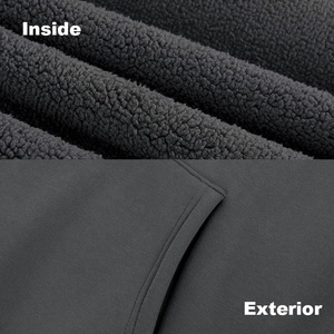 500gsm Chất lượng cao Heavyweight oversize lông cừu củ<span class=keywords><strong>a</strong></span> nam giới Hoodies biểu tượng tùy chỉnh người đàn ông thời trang dạo phố OEM Logo tùy chỉnh hoodie trống lông cừu - Product Image 4