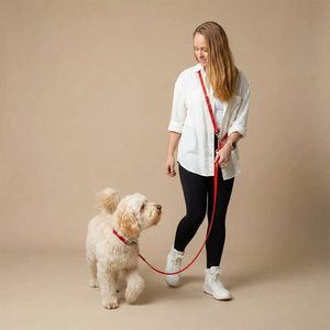 Waterproof PVC Coated Hands Free <b>Dog</b> Leash Adjustable 4 in 1 Multifunction Crossbody <b>Dog</b> Lead OEM Custom Logo <b>Dog</b> Leash Collar - Product Image 1