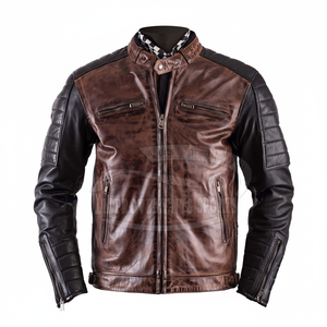 Chaqueta de moto de cuero deportiva de marca privada Chaquetas de moto de cuero de alta calidad a bajo precio - Product Image 1