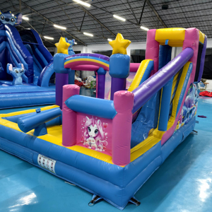 Château gonflable avec toboggan et piscine, château gonflable commercial pour enfants, château gonflable pour enfants, château gonflable avec toboggan - Product Image 1