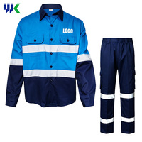 Construction respirante à manches réfléchissantes vêtements de travail uniformes vêtements de travail chemise et pantalon