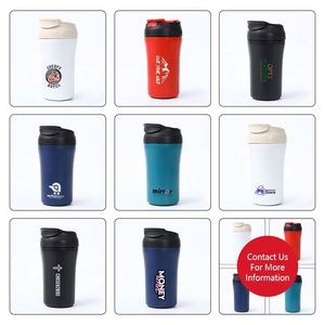Taza de Café de Acero Inoxidable de 400 ml con Logotipo Personalizado, Taza de Viaje de Doble Pared, Taza Térmica de Oficina con Tapa y Pajita - Product Image 4