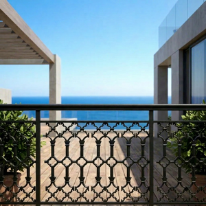 Balustrades de balcon en fonte méditerranéenne pour villas de villégiature, design résistant à la rouille, pour usage extérieur - Product Image 1