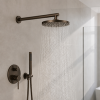 Ensemble de douche mural AMAXO avec mitigeur en céramique pour salle de bain, robinet de douche eau froide et chaude