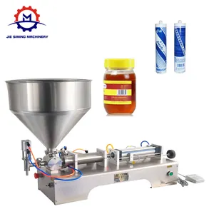 JSM Semi Automatic Pneumatic Piston Paste Liquid Oil Tomato Ice Cream Honey Juice Sauce Soft Drink Filling Machines