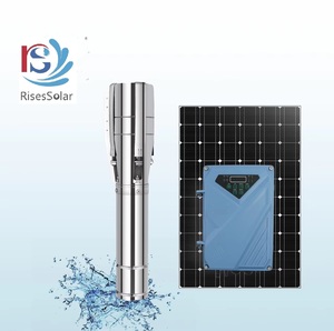 Sistema de bomba de agua solar de CC para riego de granja, bomba de agua de energía Solar de alta presión, bomba de pozo sumergible de pozo profundo con MPPT - Product Image 1