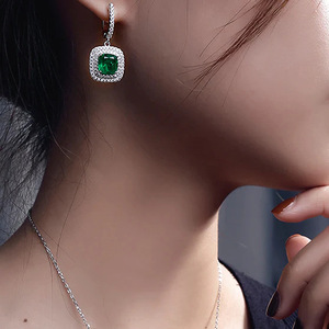 Orecchini a Cerchio con Pendente Quadrato Principessa per Donne, Gioielli Eleganti e di Tendenza - Product Image 6