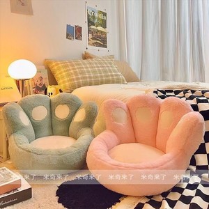 Cojín de asiento con forma de pata de gato rosa, cojín de felpa suave para silla, alivio de presión para las nalgas, diseño de dibujos animados de Anime - Product Image 4