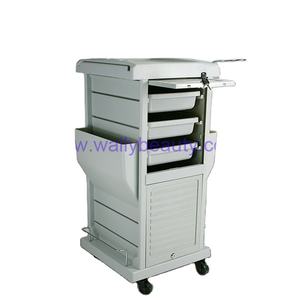 Çok fonksiyonlu kilitlenebilir saç Salon beyaz market arabası - Product Image 2