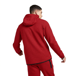 Sweat-shirt à capuche zippé pour homme, design tendance, logo personnalisé, impression numérique, séchage rapide, couleur unie, poche, en tissu peigné, idéal pour l'hiver - Product Image 3