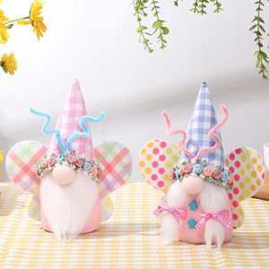 Nuevos Muñecos de Peluche de Gnomos Mariposa, Adornos de Duendes sin Rostro de Primavera, Decoración para el Hogar de Pascua y Navidad al por Mayor - Product Image 1