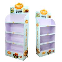 Présentoir de sol en PVC renforcé, de la conception à la réalisation, pour les snacks sains et les barres protéinées dans la zone de promotion de l'atrium du centre commercial