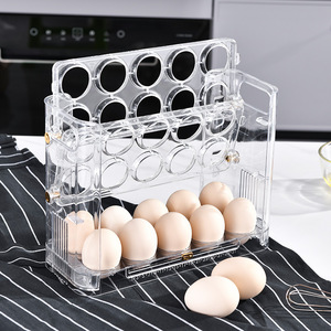Egg Storage Rack 30 Eggs 3 Layer Flip Top <b>Refrigerator</b> Freshness Preservation Food <b>Container</b> - Product Image 1