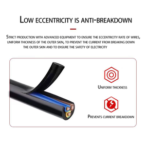 Pure Koperen Rvb Netsnoeren 2P Waterdichte Flexibele Draadkabel In 0.<span class=keywords><strong>3</strong></span>/0.5/0.75 Vierkante Meter Met <span class=keywords><strong>2</strong></span> <span class=keywords><strong>3</strong></span> 5 Cores Connectoren Product - Product Image 3