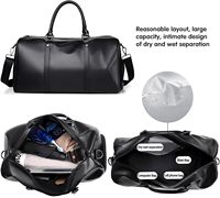 Sac de sport imperméable grande capacité avec compartiment sec/humide, personnalisable avec logo, sac de voyage week-end grande capacité pour hommes
