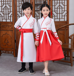 Ecowalson女孩男孩汉服服装舞台婴儿服装传统中国服装角色扮演儿童古装儿童前庭 - Product Image 1
