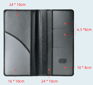 Estuche organizador de cuero para el registro y seguro de coche, porta tarjetas de identificación y documentos - Product Image 5